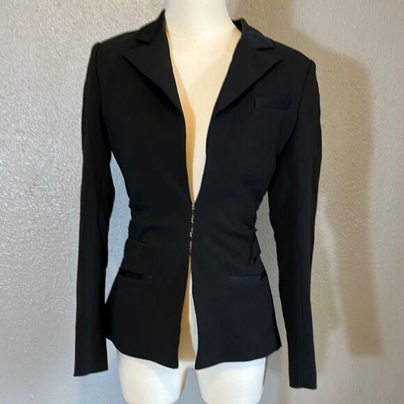 Jonathan Simkhai Black Fitted Blazer with Notched Lapels size 0 - Picture 3 of 17